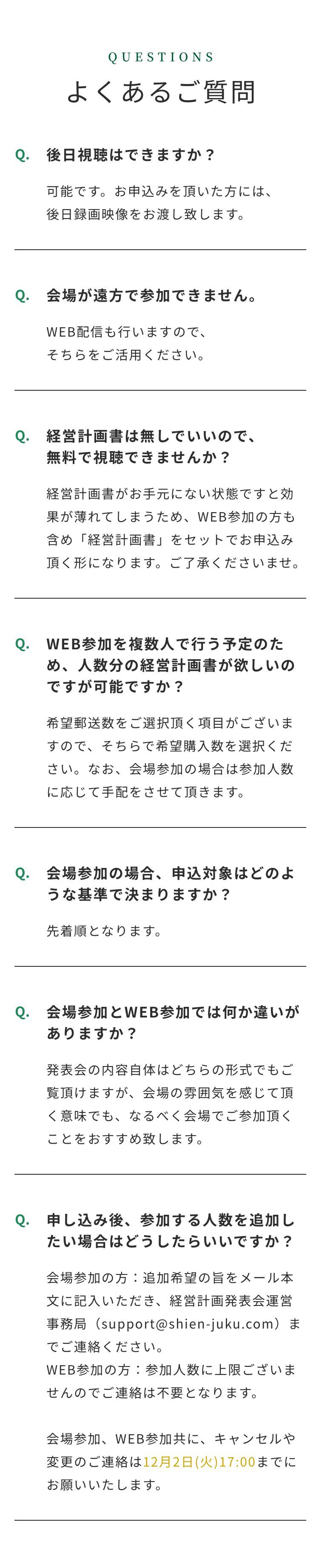 よくあるご質問